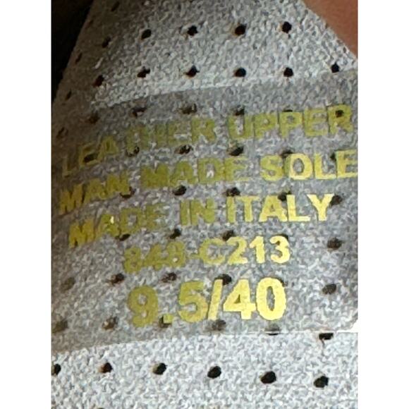 Marina Luna Women Shoes Sandals Blue Gray Leather Wedge Made in Italy Size 9.5 - Picture 7 of 7